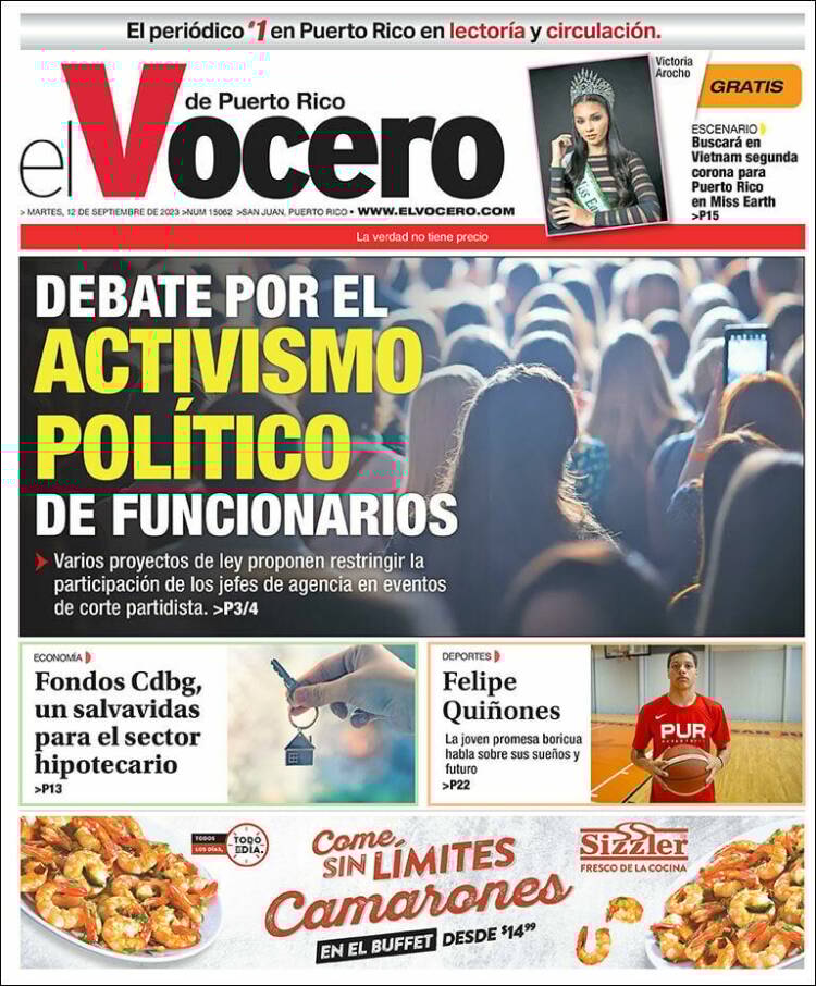 Portada de Vocero (Puerto Rico)