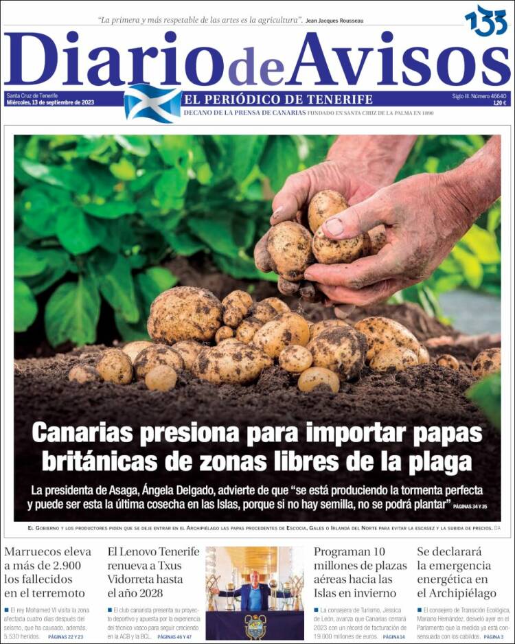 Portada de Diarios de Avisos (Espa&ntilde;a)
