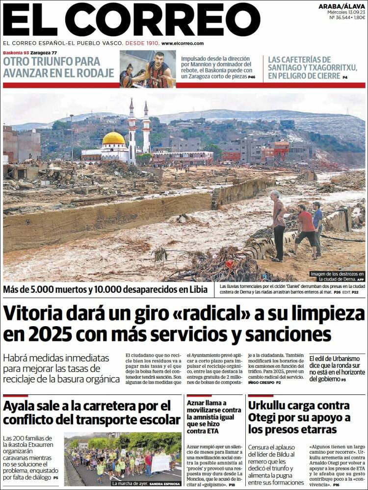 Portada de El Correo - Álava (Espa&ntilde;a)