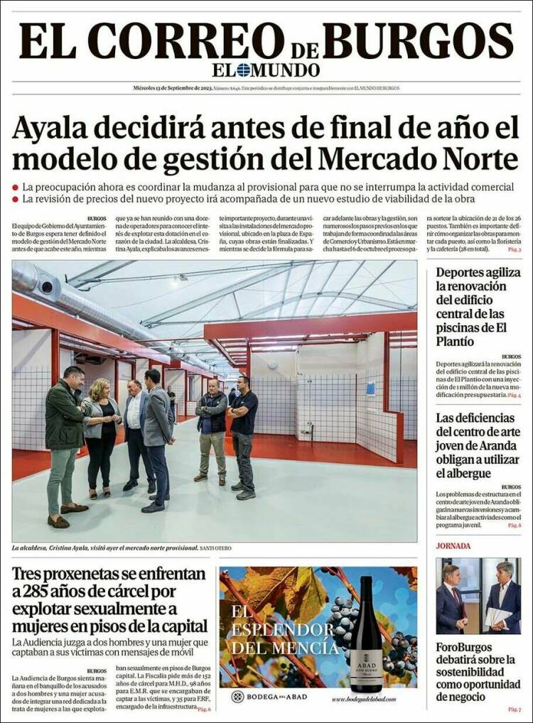 Portada de El Correo de Burgos (Espa&ntilde;a)
