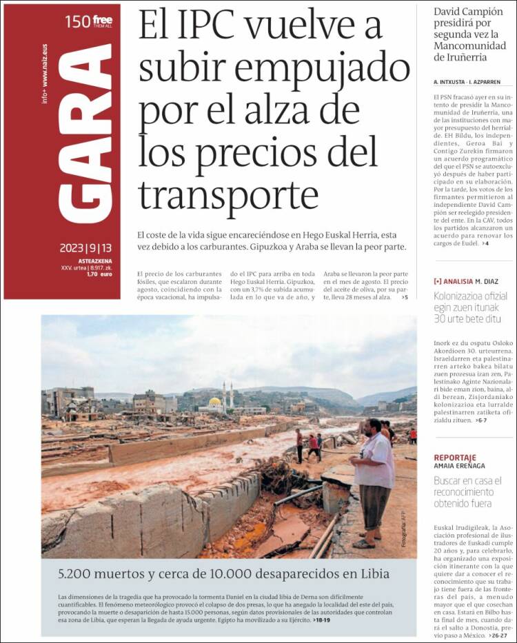 Portada de Gara (Espa&ntilde;a)