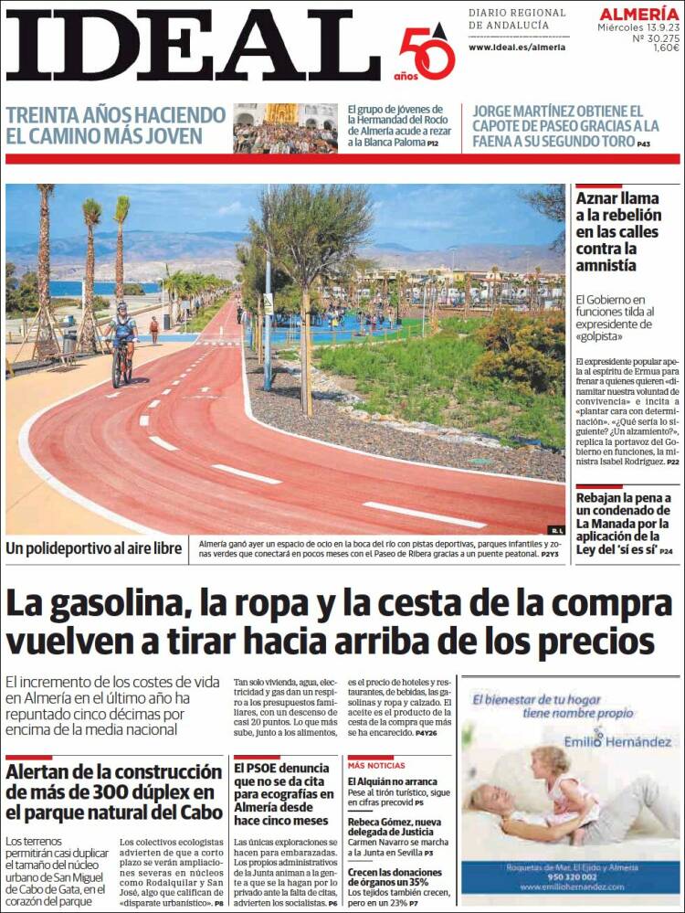 Portada de Ideal Almeria (Espa&ntilde;a)