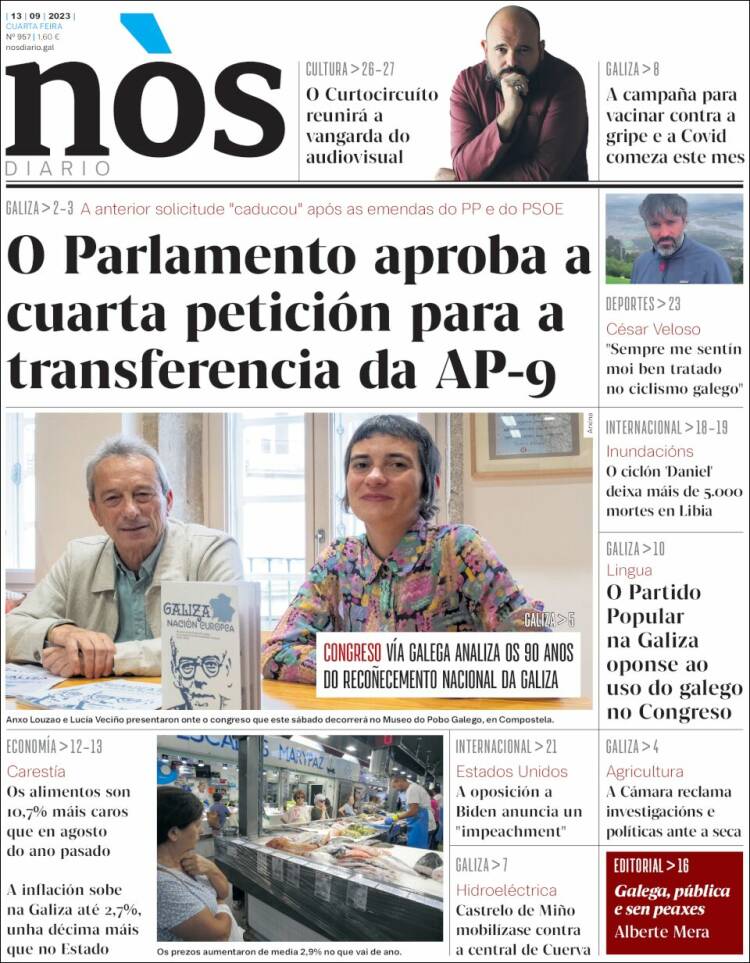 Portada de Nòs Diario (Espa&ntilde;a)