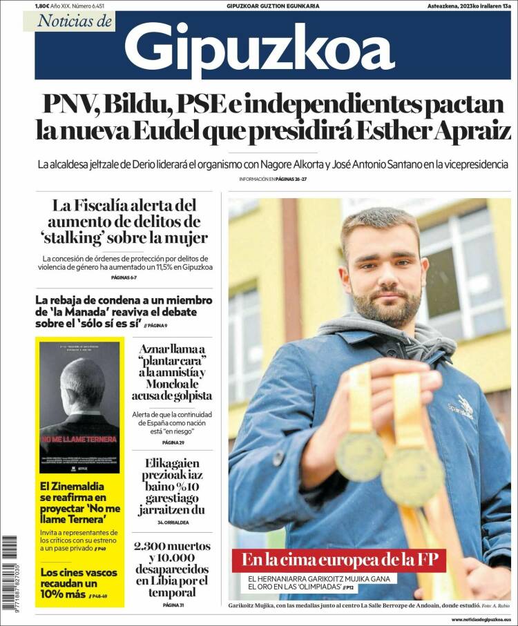 Portada de Noticias de Gipuzkoa (Espa&ntilde;a)