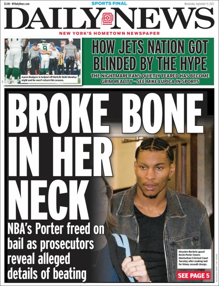 Portada de Daily News - New York (USA)