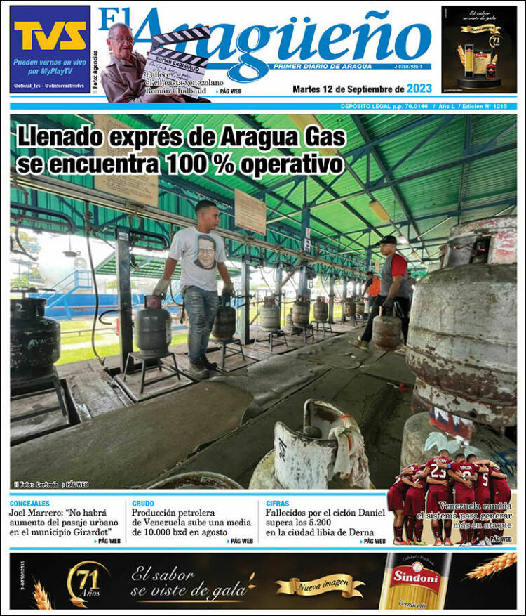 Portada de El Aragüeño (Venezuela)