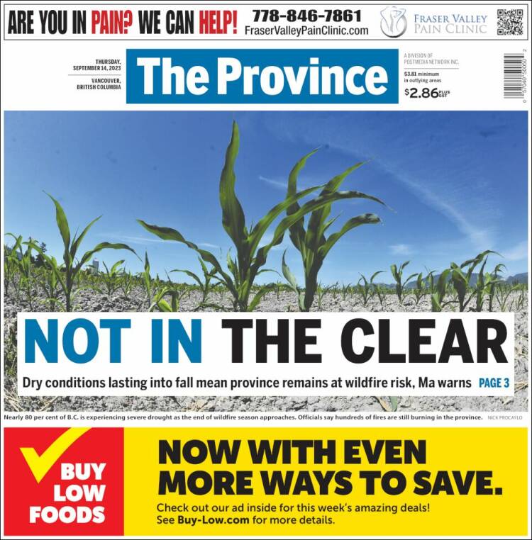 Portada de The Province (Canadá)