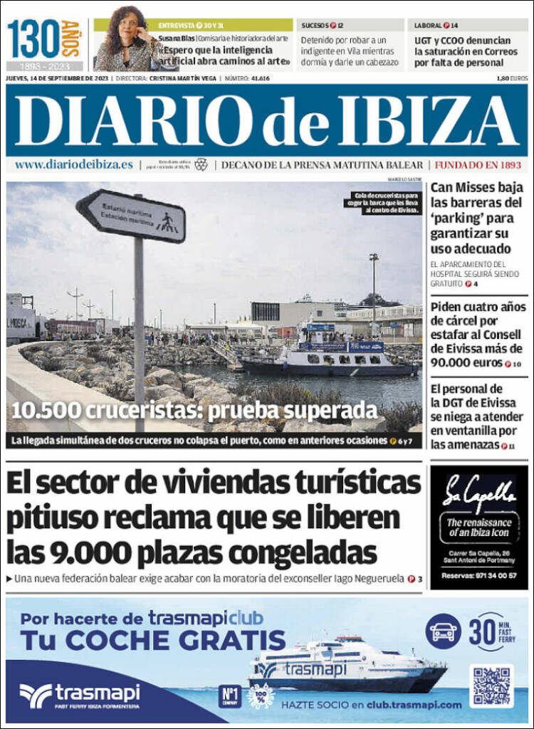 Portada de Diario de Ibiza (España)