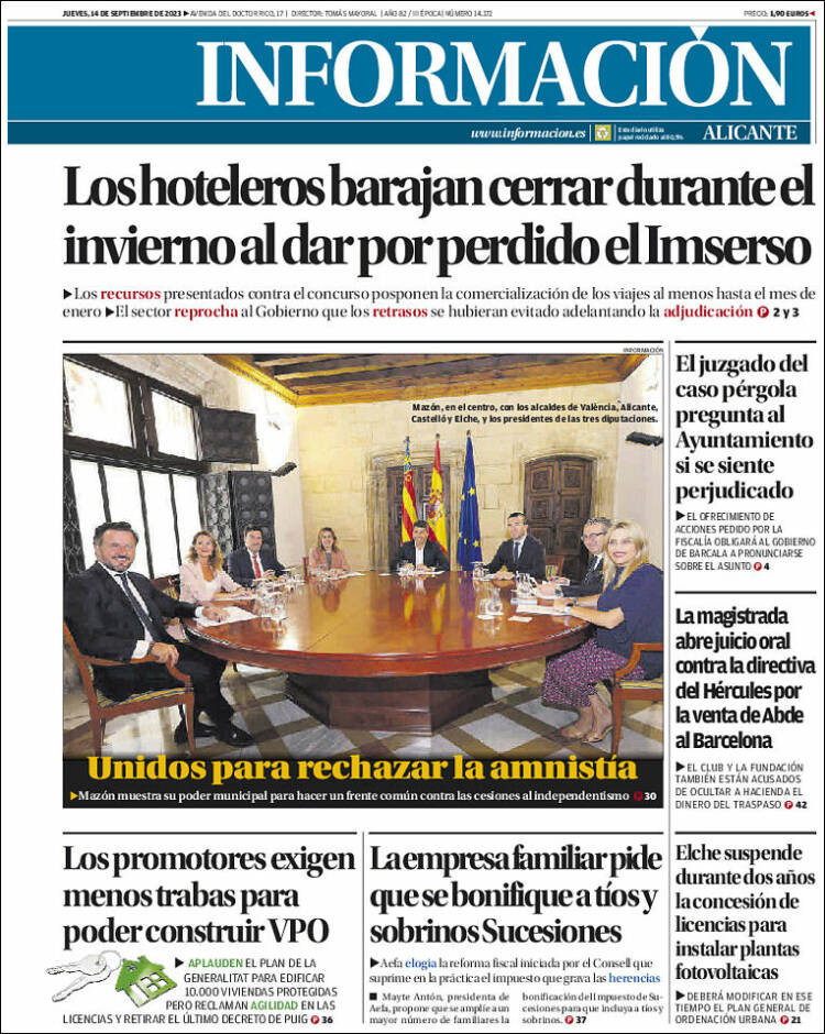 Portada de Diario Información (España)