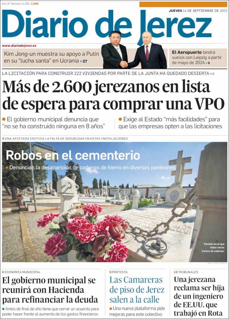 Portada de Diario de Jerez (España)