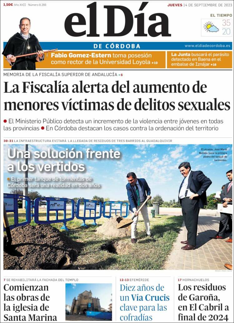 Portada de El Día de Córdoba (España)