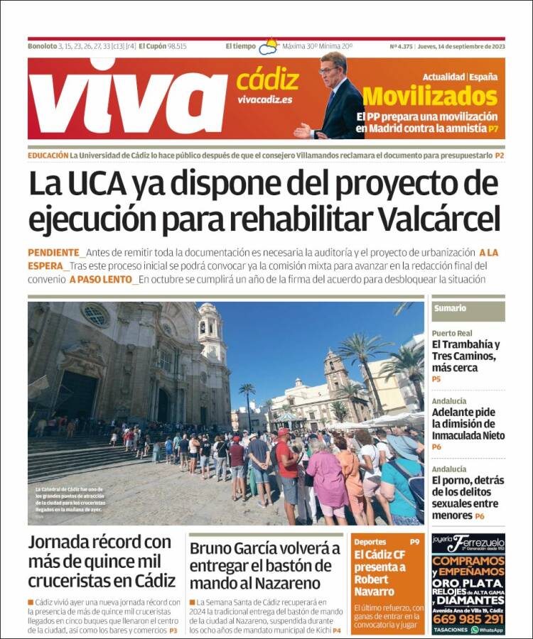 Portada de Información - Cadiz (España)