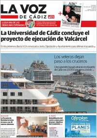 Portada de La Voz de Cádiz (España)