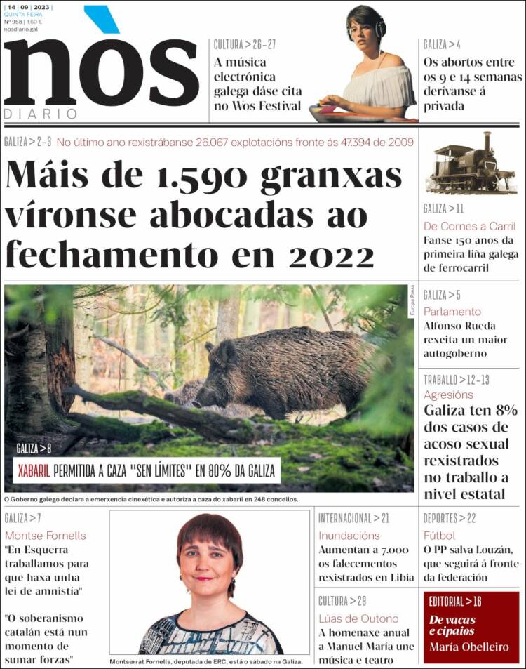 Portada de Nòs Diario (España)
