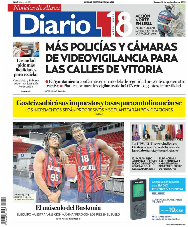 Portada de Noticias de Álava (España)
