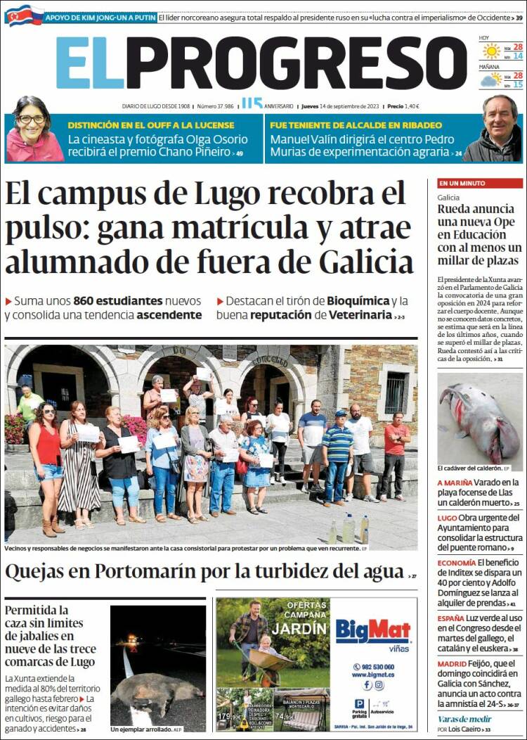 Portada de El Progreso (España)