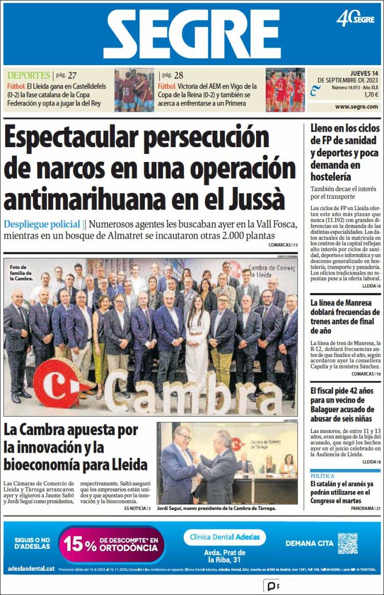 Portada de Segre  (España)