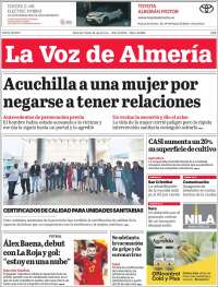 Portada de La Voz de Almería (España)