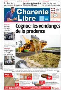 Portada de Charente Libre (Francia)