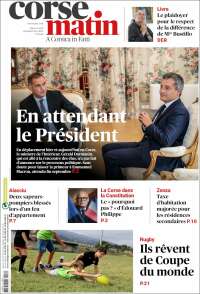 Portada de Corse-Matin (Francia)