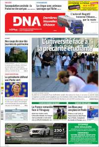 Portada de Les Dernières Nouvelles d'Alsace (Francia)