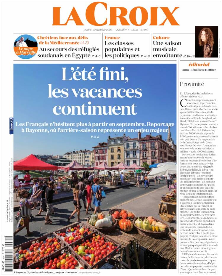 Portada de La Croix (Francia)