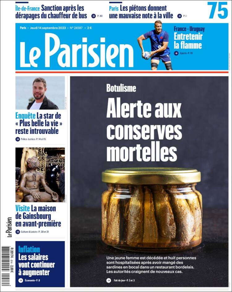 Portada de Le Parisien (Francia)