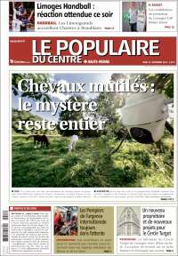 Portada de Le Populaire du Centre (Francia)