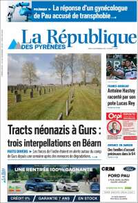 Portada de La République des Pyrénées (Francia)