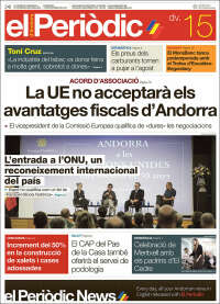Portada de El Periòdic d'Andorra (Andorra)