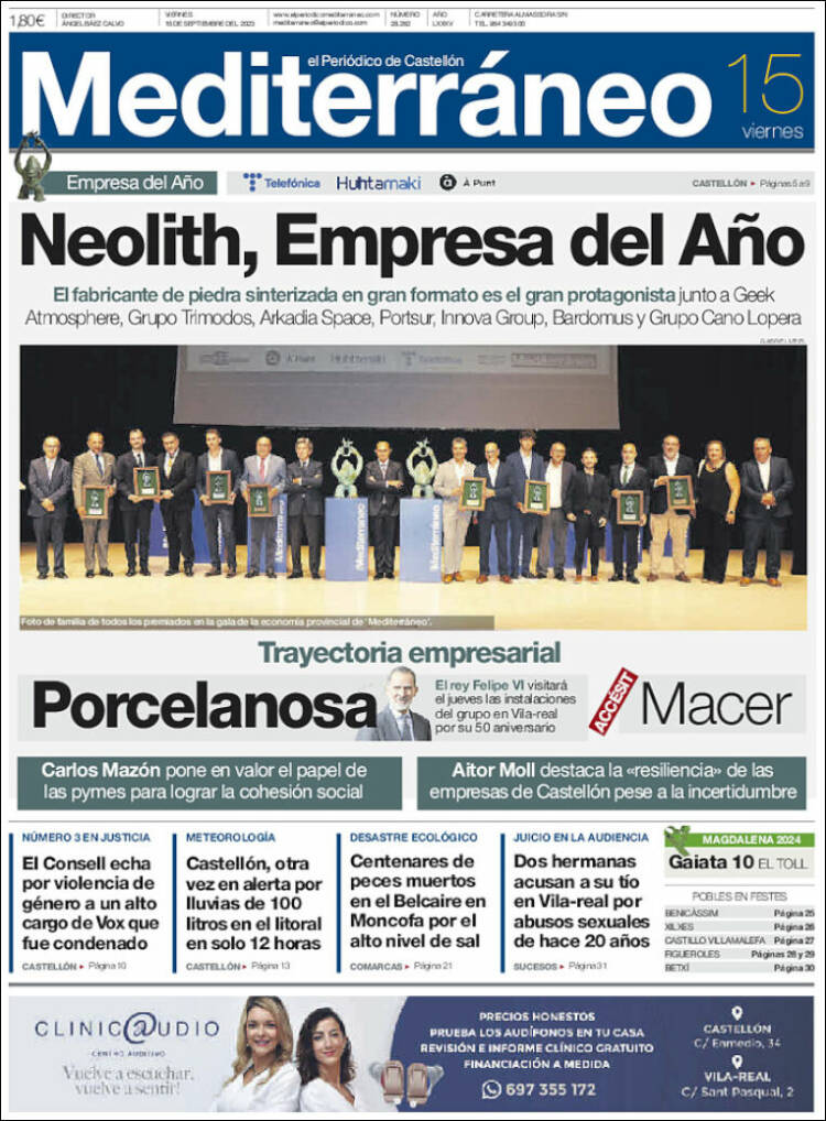 Portada de El Periódico Mediterraneo (España)