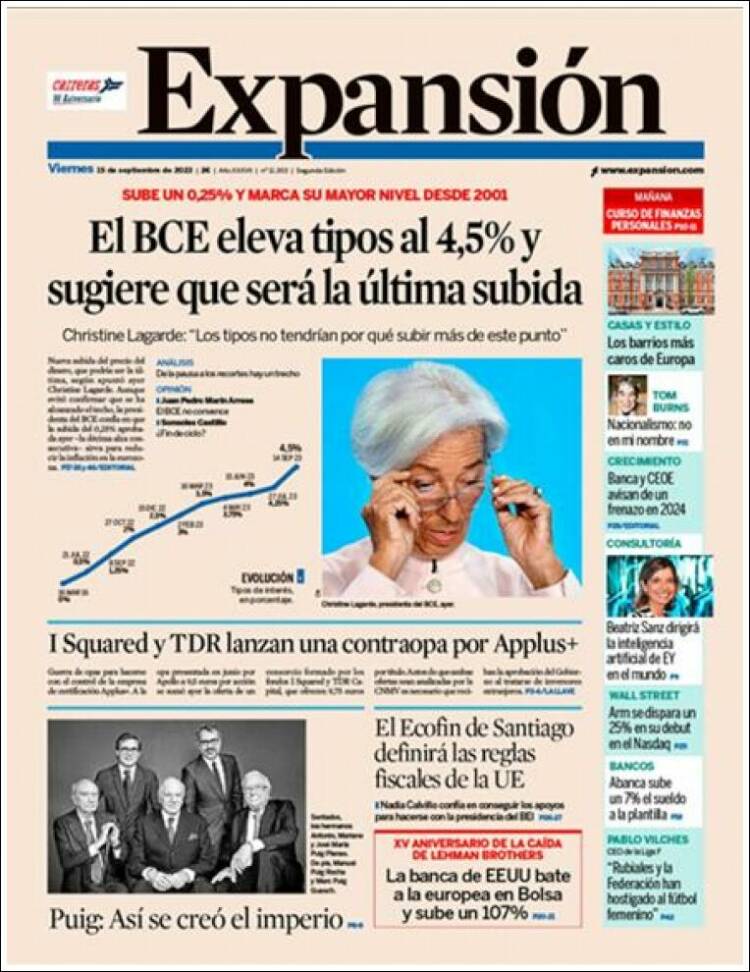 Portada de Expansión (Espa&ntilde;a)