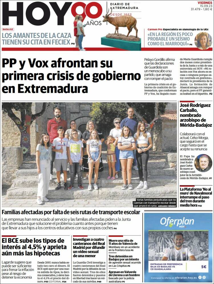 Portada de Hoy - Badajoz (España)