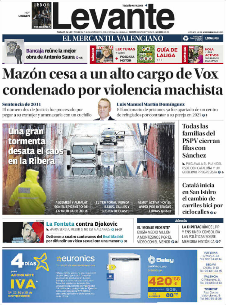 Portada de Levante (España)