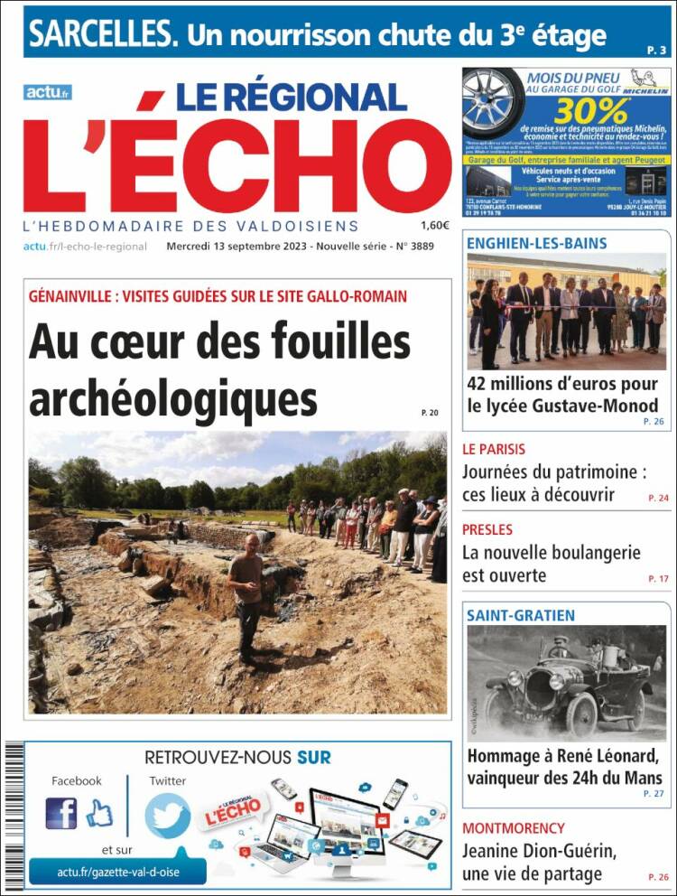Portada de L'Echo de la Haute-Vienne (Francia)