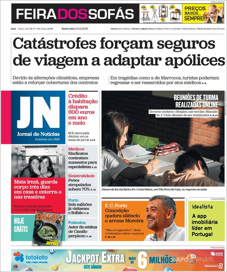 Portada de Jornal de Notícias (Portugal)
