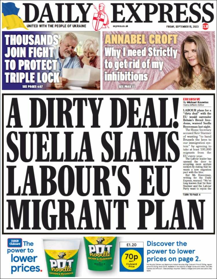 Portada de Daily Express (Reino Unido)