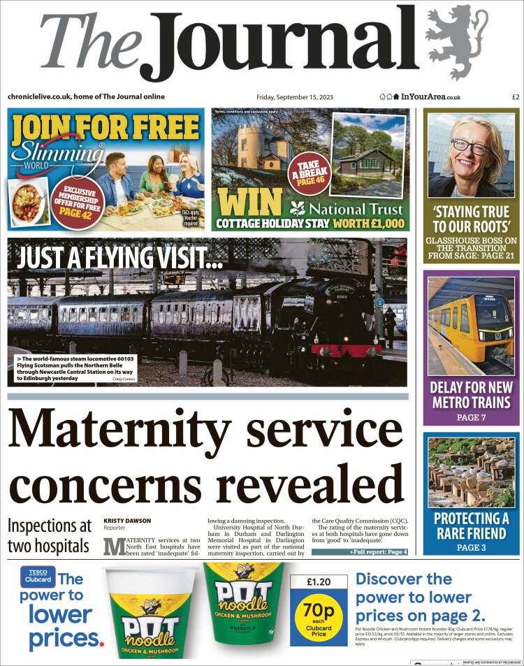 Portada de The Journal (Reino Unido)