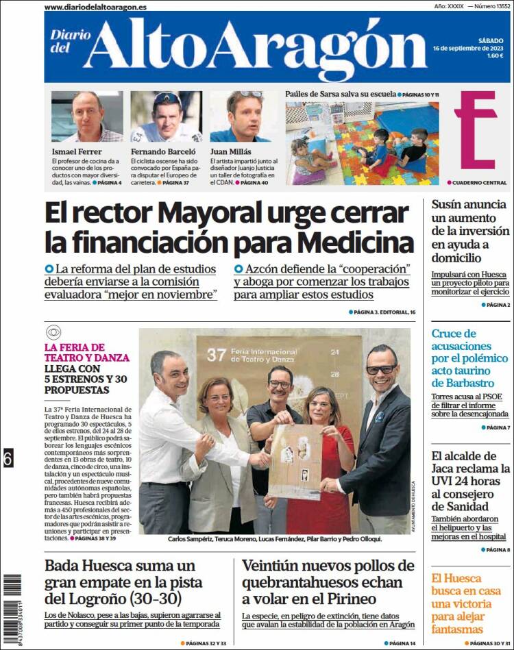 Portada de Diario del AltoAragón (España)