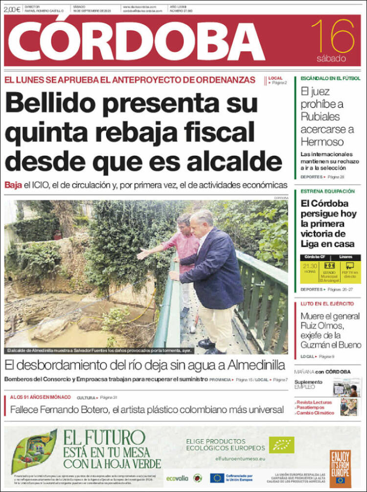 Portada de Diario de Córdoba (España)