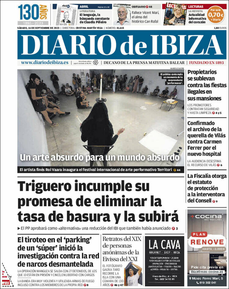 Portada de Diario de Ibiza (España)