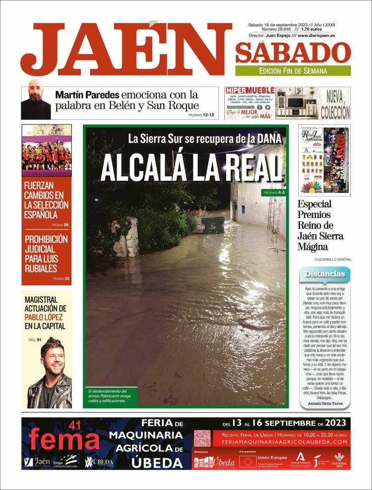 Portada de Diario Jaén (España)