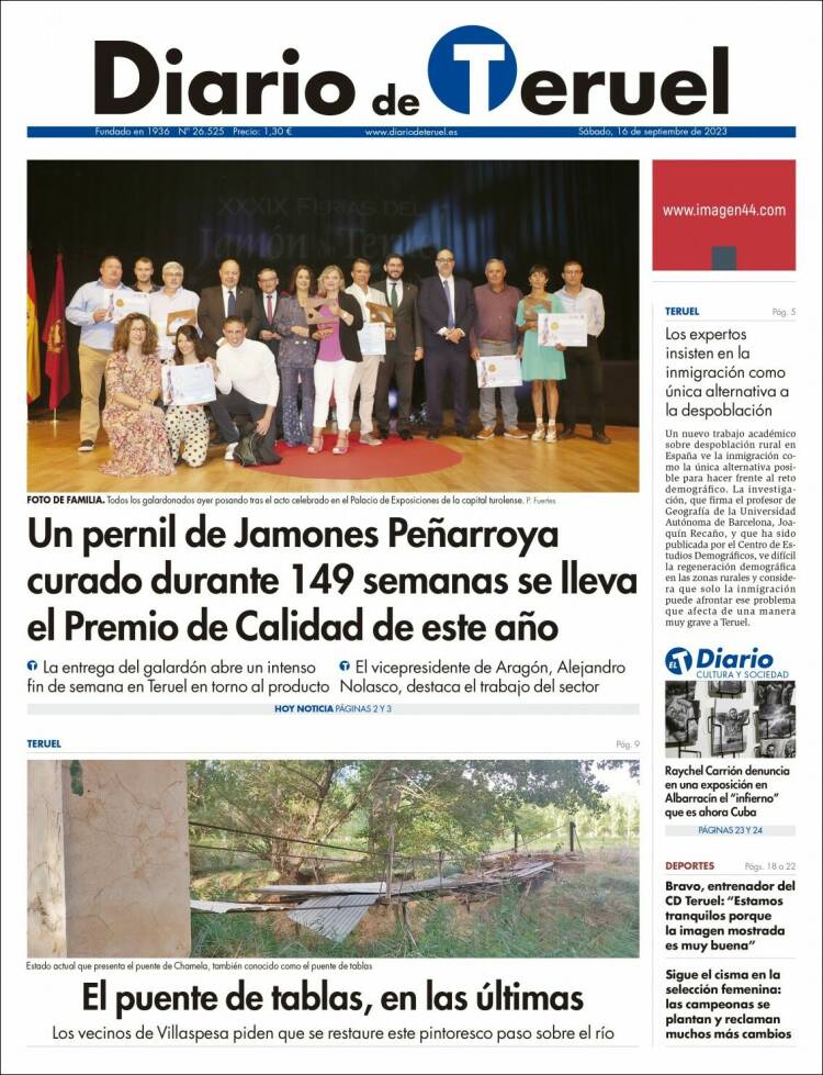 Portada de Diario de Teruel (España)