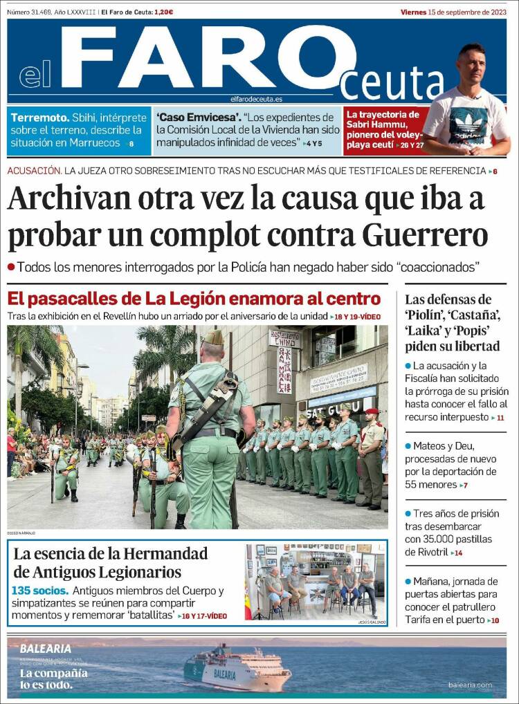 Portada de El Faro de Ceuta (España)