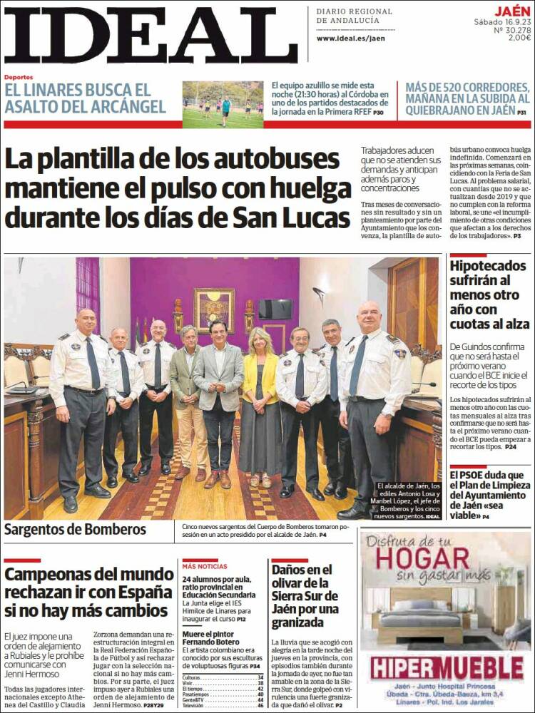 Portada de El Ideal de Jaén (España)