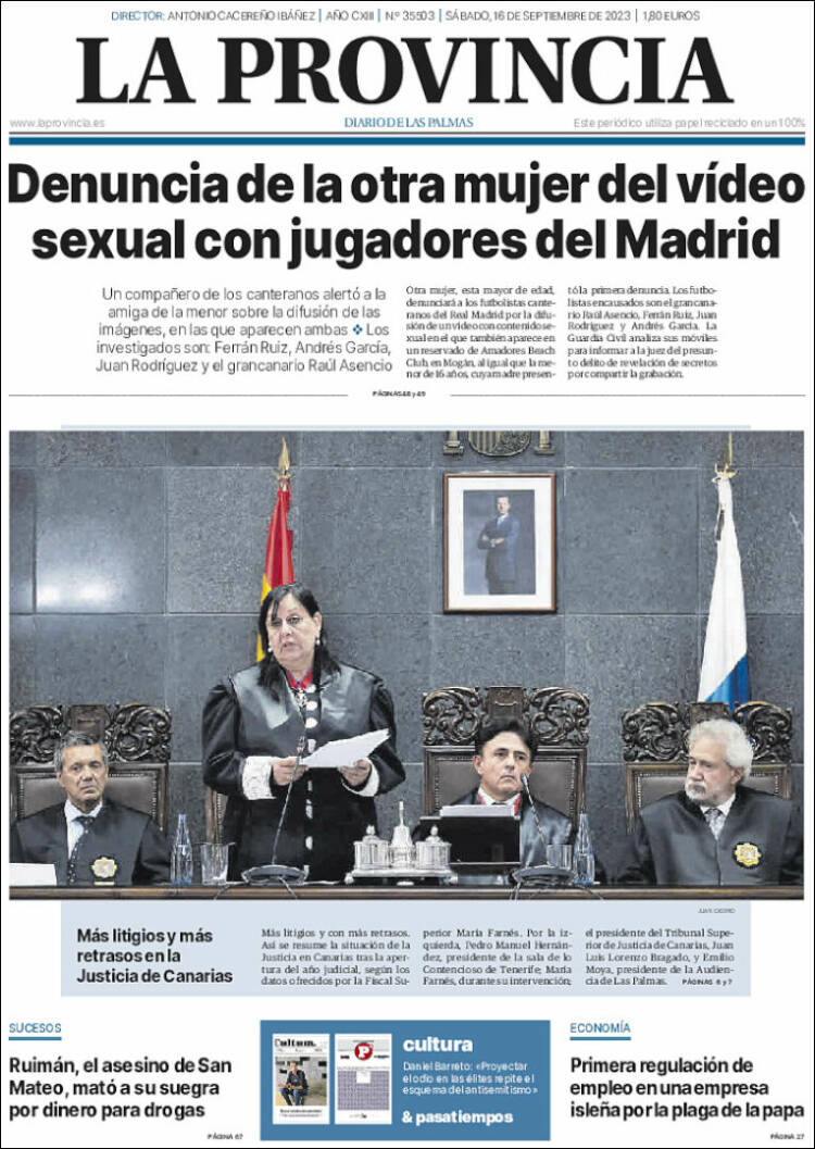 Portada de La Provincia (España)