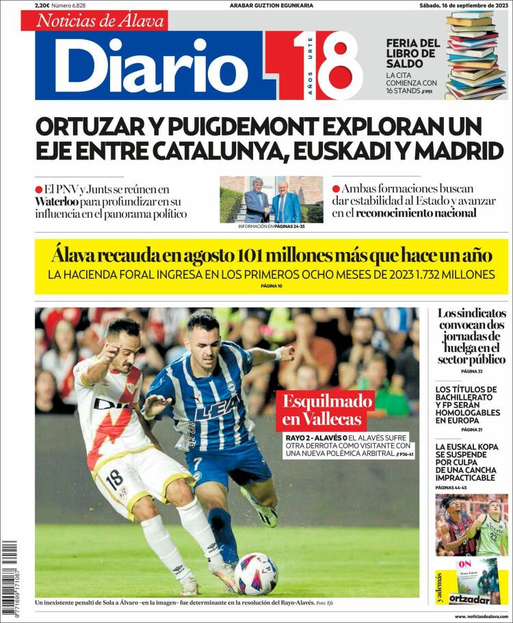 Portada de Noticias de Álava (España)