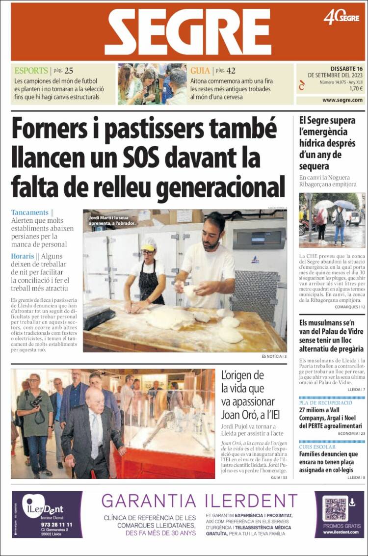 Portada de Segre (España)