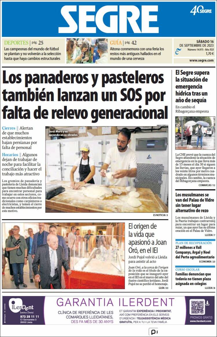 Portada de Segre  (España)
