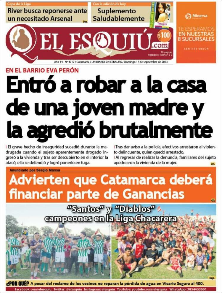 Portada de El Esquiu (Argentina)
